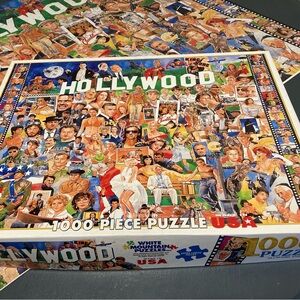 Jigsaw Puzzle HOLLYWOOD 1000 Pcs 24"x30" by White Mountain Puzzles 2011 Complete
